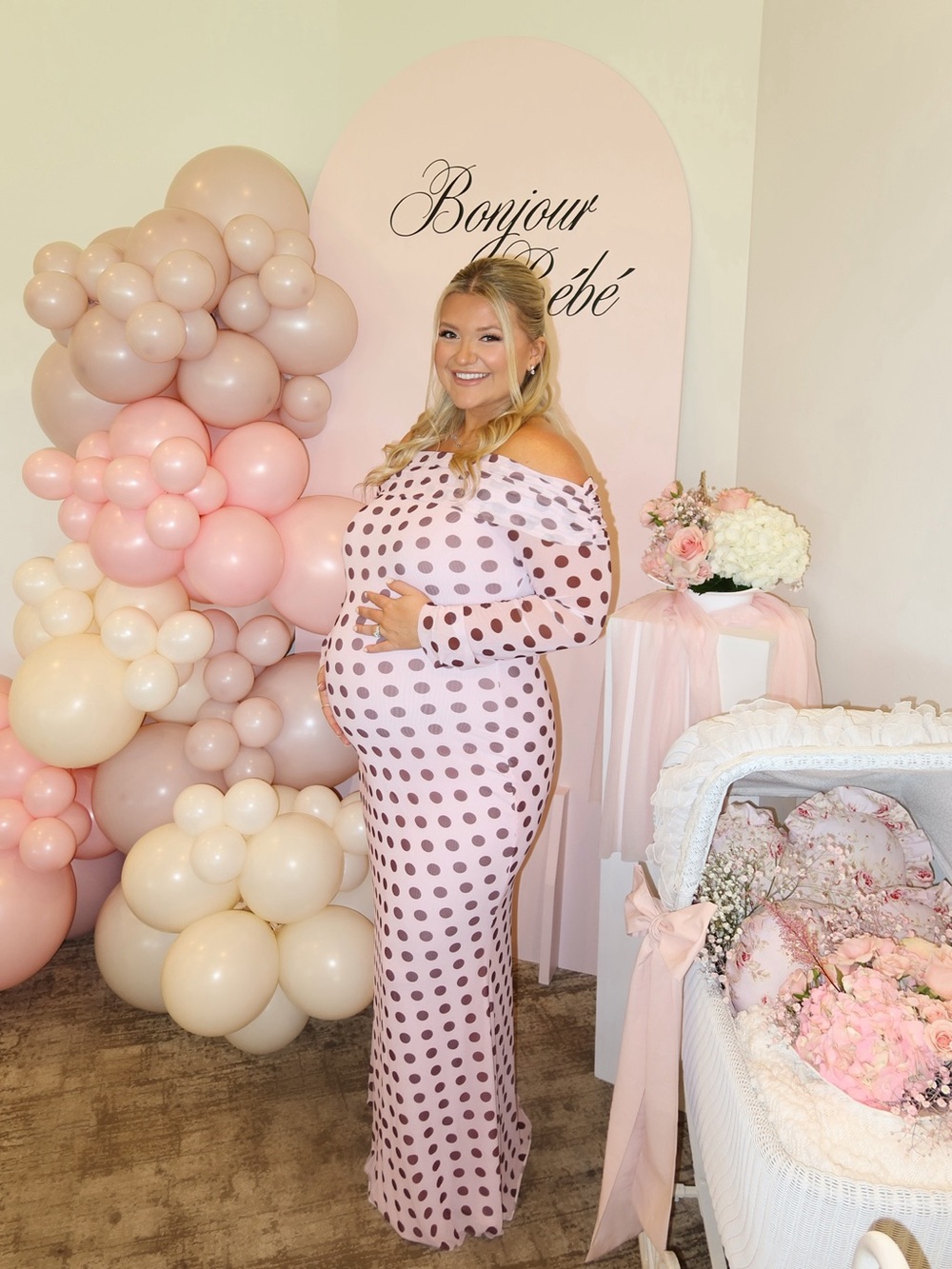 AFRM Thelma Dress | Pink Rose Polka Dot
